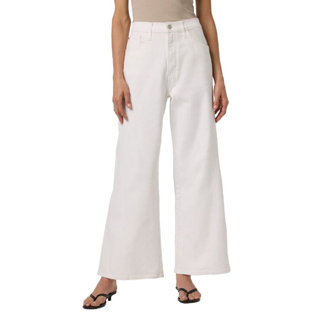 Hudson Jeans Womens  Jolene Wide Leg Forward Seam Jean, White